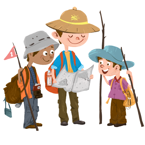 guia explorador y niños